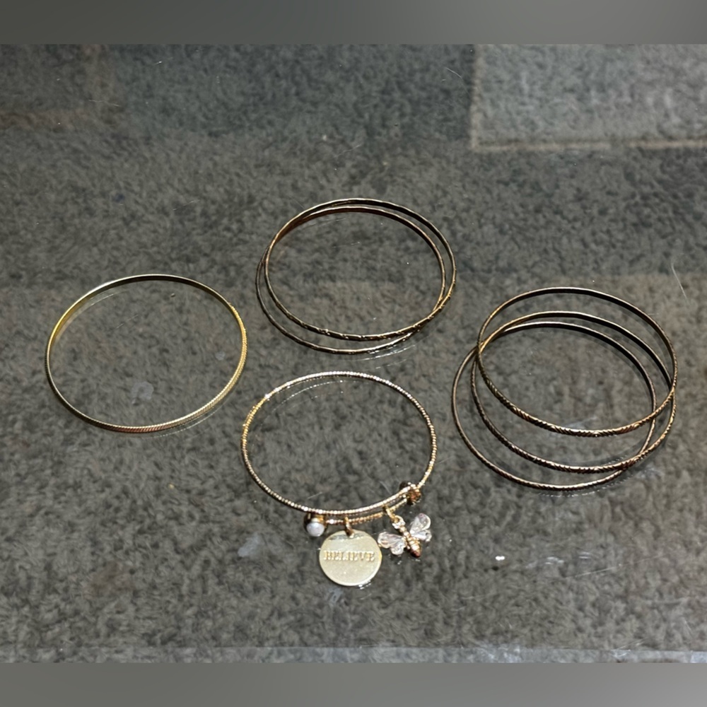 Multiple Gold / Bronze Bangles Bundle